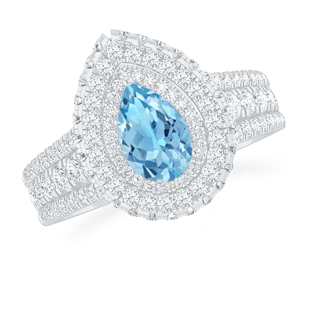 White Gold - Blue Topaz