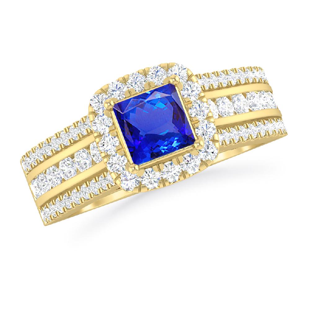 Yellow Gold - Tanzanite