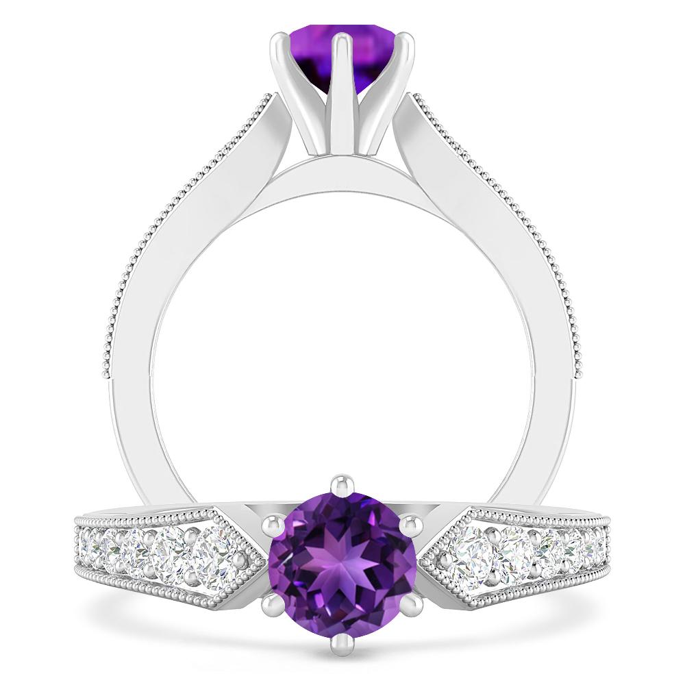 White Gold - Amethyst