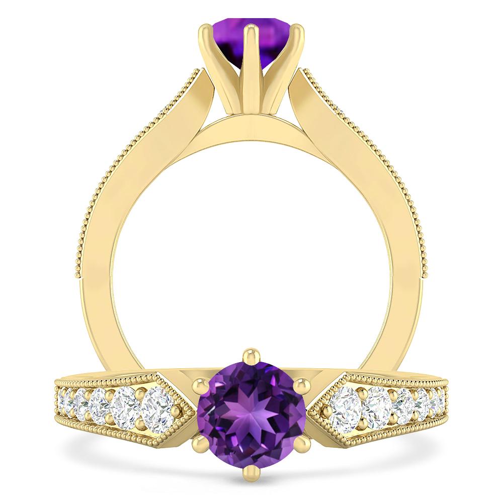 Yellow Gold - Amethyst