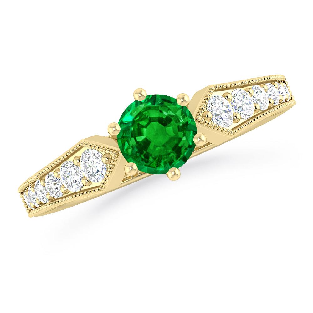 Yellow Gold - Emerald