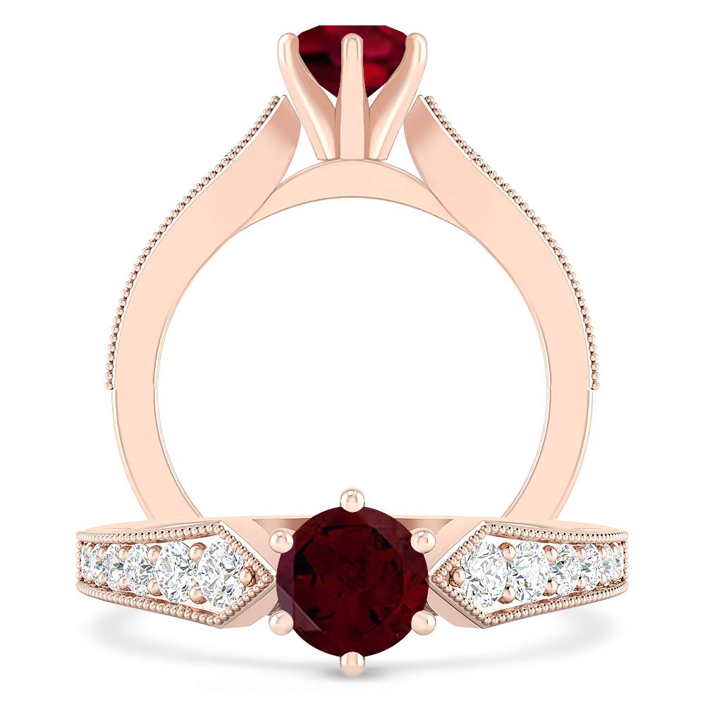 Rose Gold - Garnet