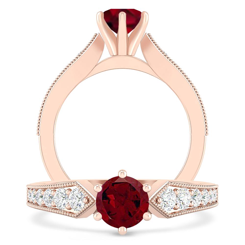 Rose Gold - Garnet