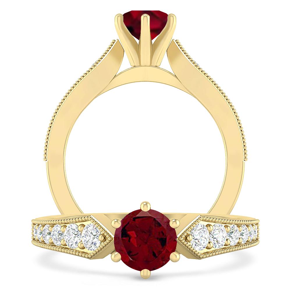 Yellow Gold - Garnet