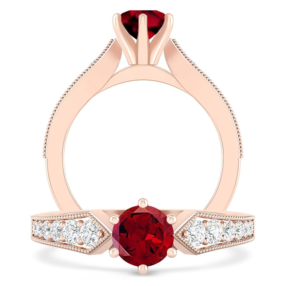 Rose Gold - Garnet