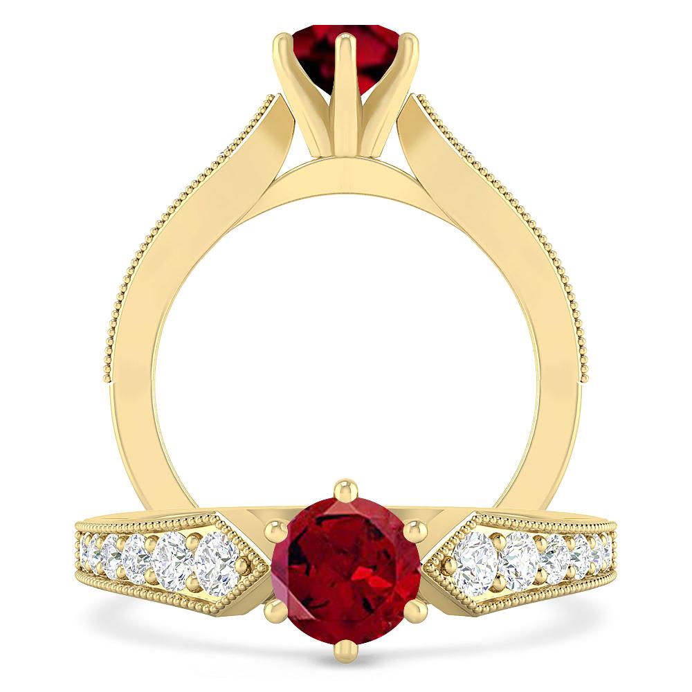 Yellow Gold - Garnet