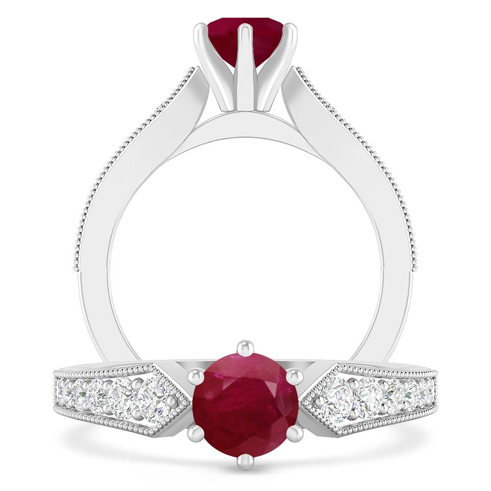 White Gold - Ruby