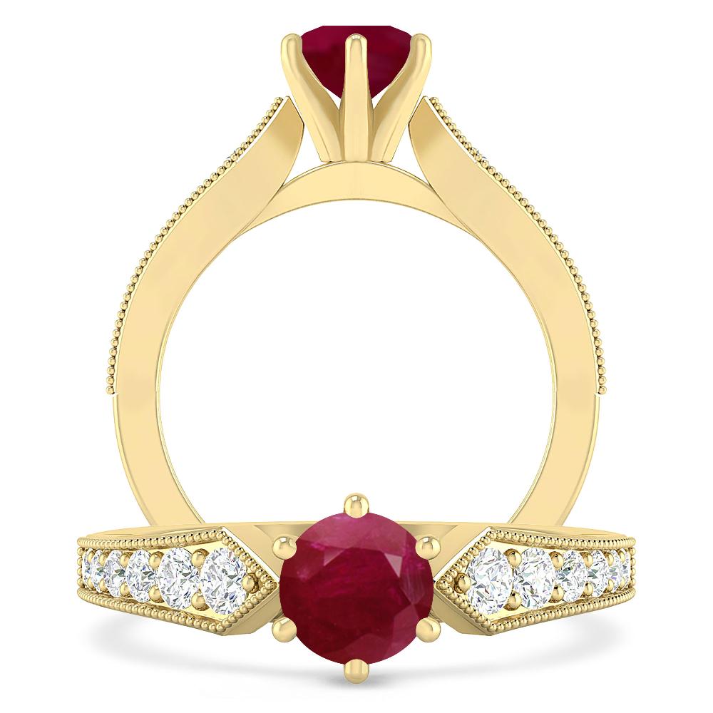 Yellow Gold - Ruby