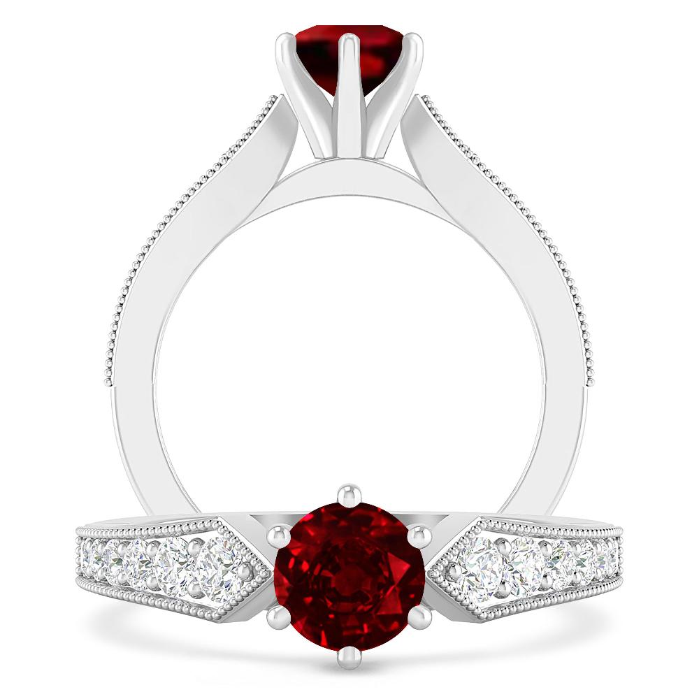 White Gold - Ruby