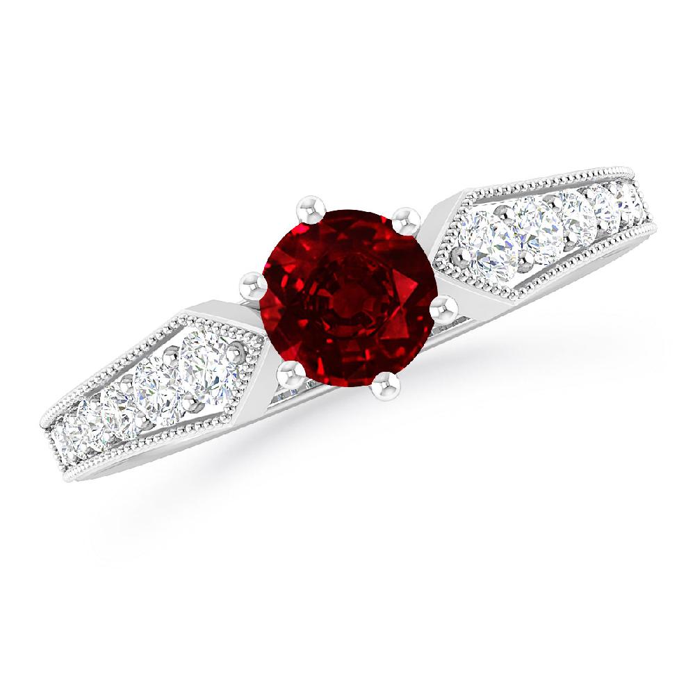 White Gold - Ruby