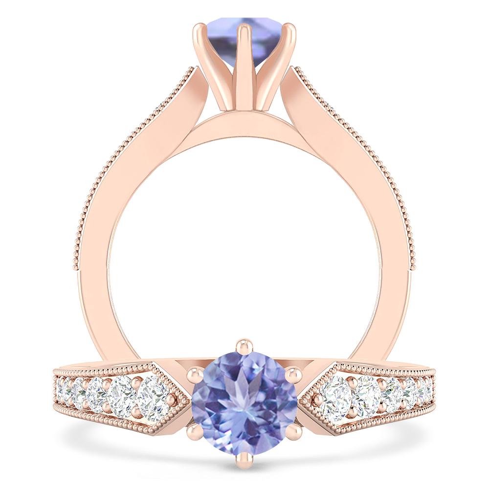 Rose Gold - Tanzanite