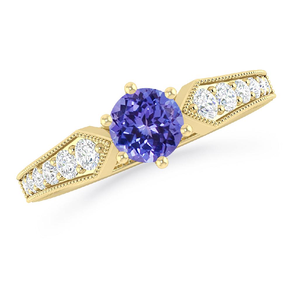 Yellow Gold - Tanzanite