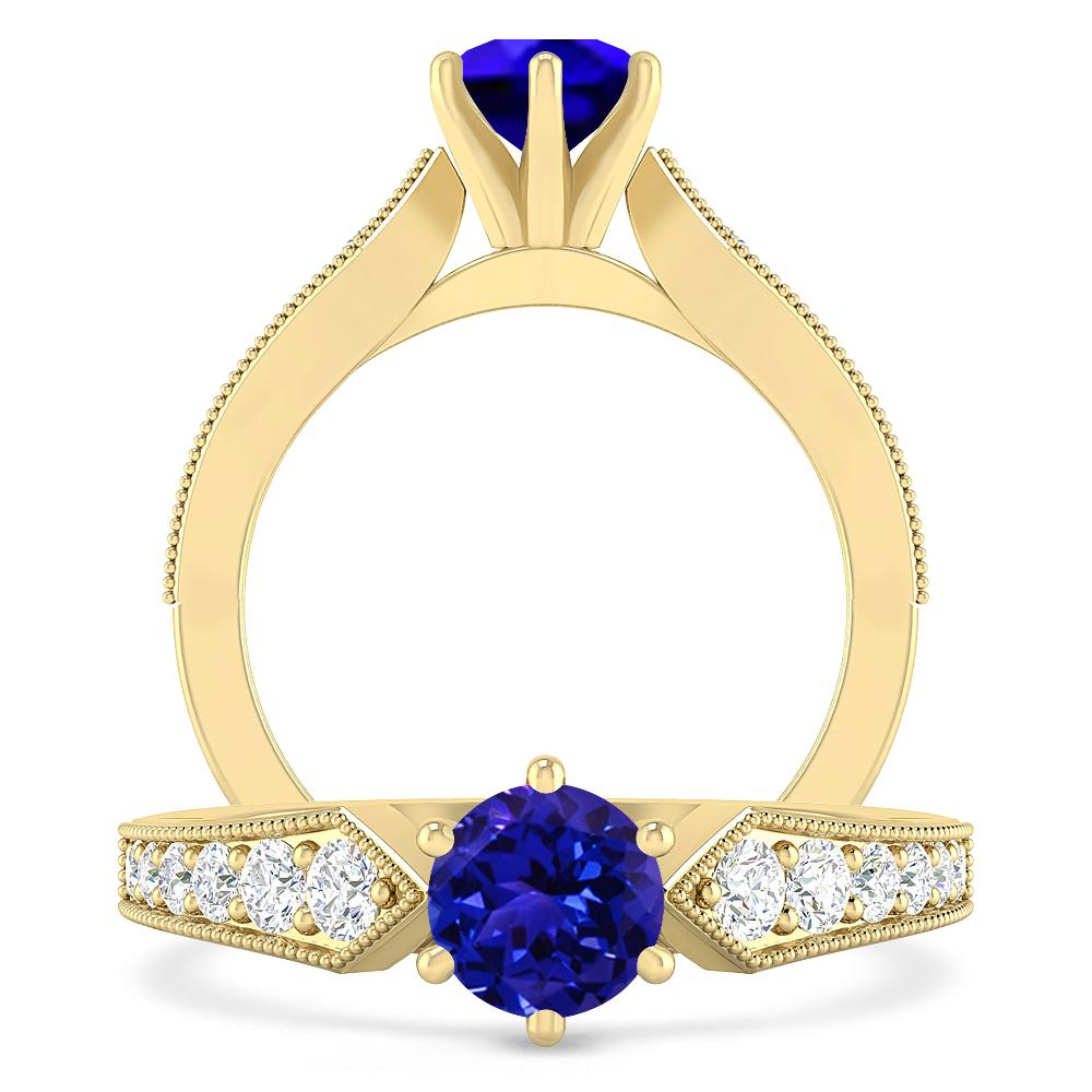 Yellow Gold - Tanzanite