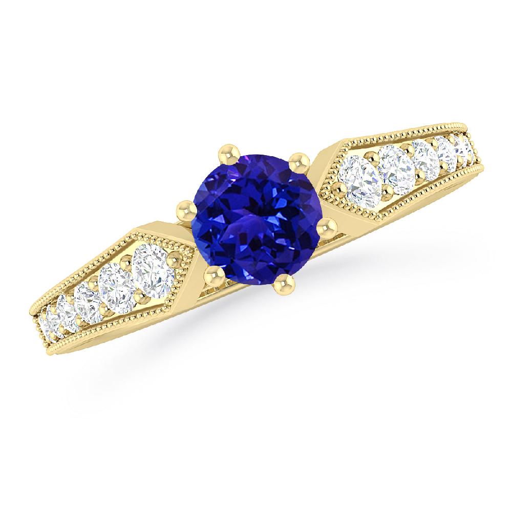 Yellow Gold - Tanzanite