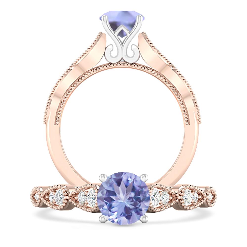 Rose Gold - Tanzanite