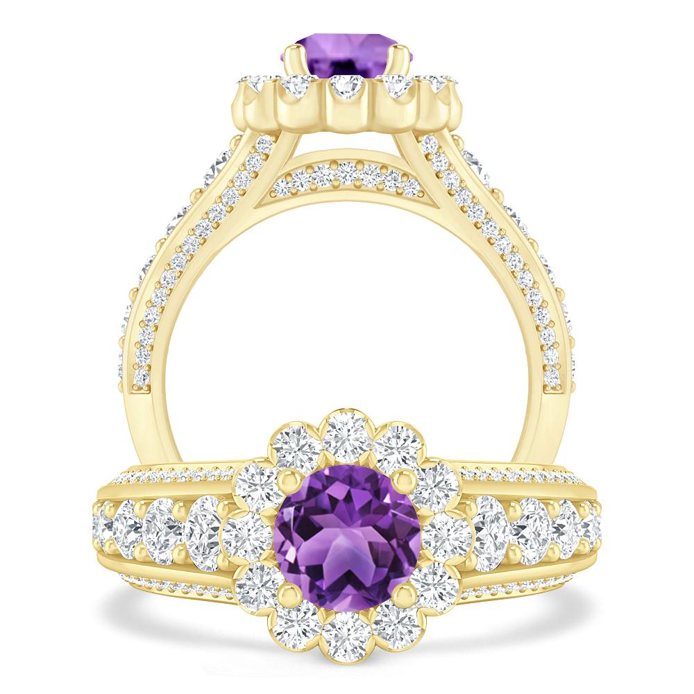 Yellow Gold - Amethyst