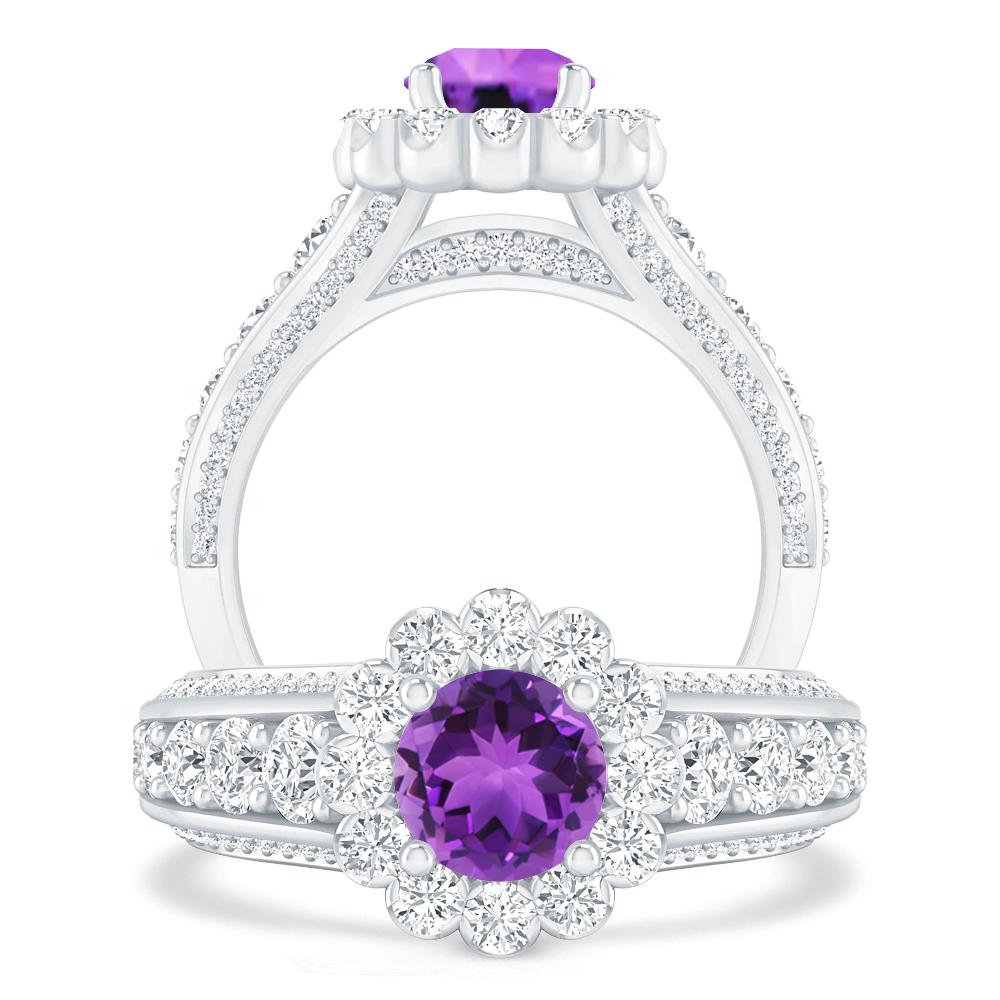 White Gold - Amethyst