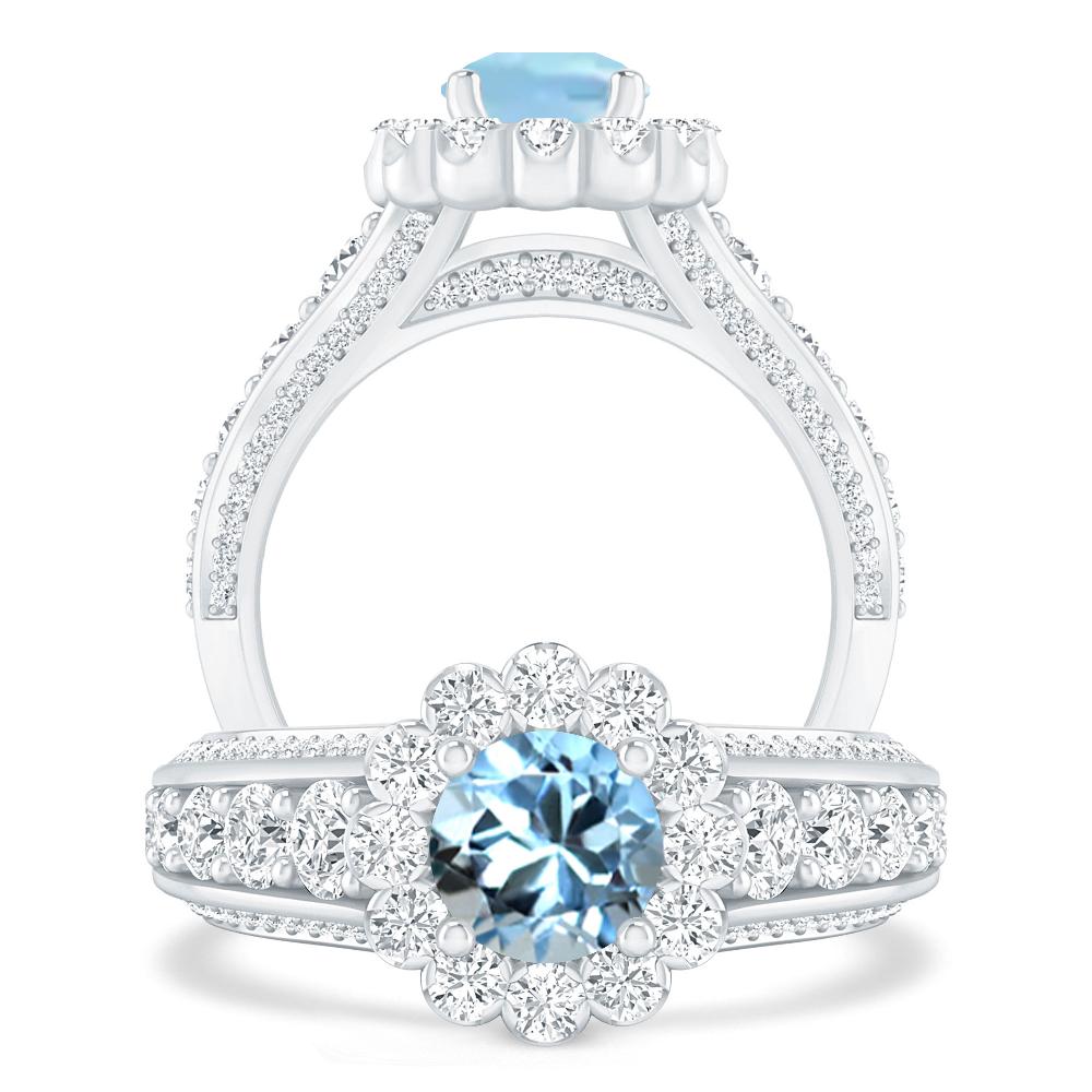 White Gold - Aquamarine
