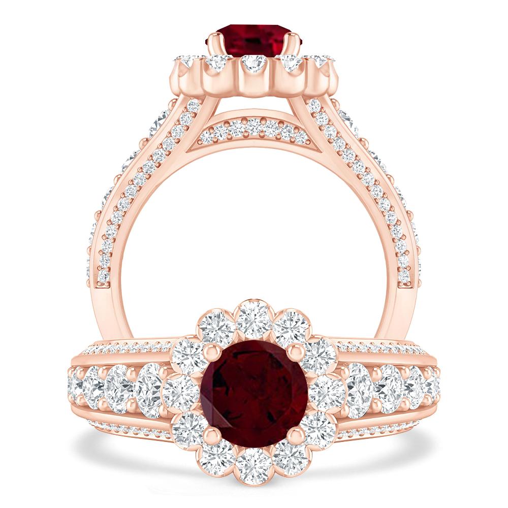 Rose Gold - Garnet