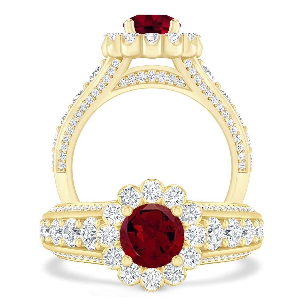 Yellow Gold - Garnet