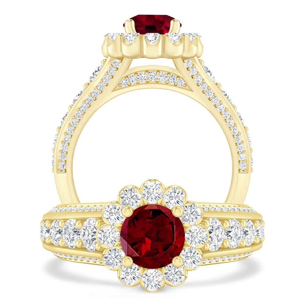 Yellow Gold - Garnet
