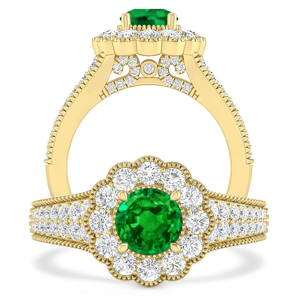 Yellow Gold - Emerald