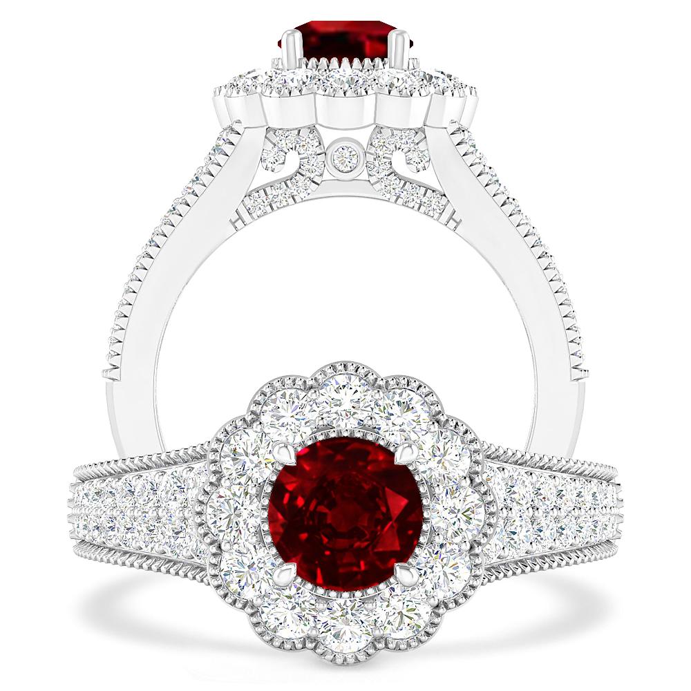 White Gold - Ruby