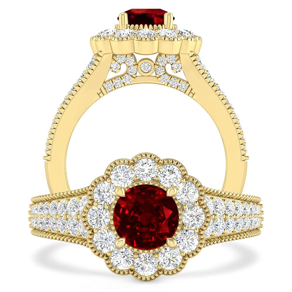 Yellow Gold - Ruby