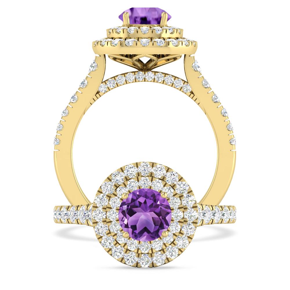 Yellow Gold - Amethyst