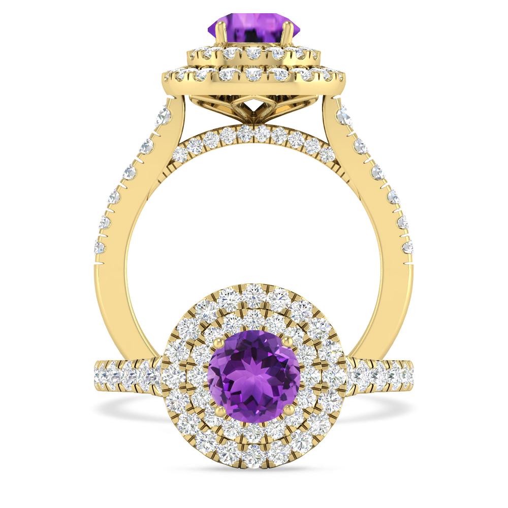 Yellow Gold - Amethyst