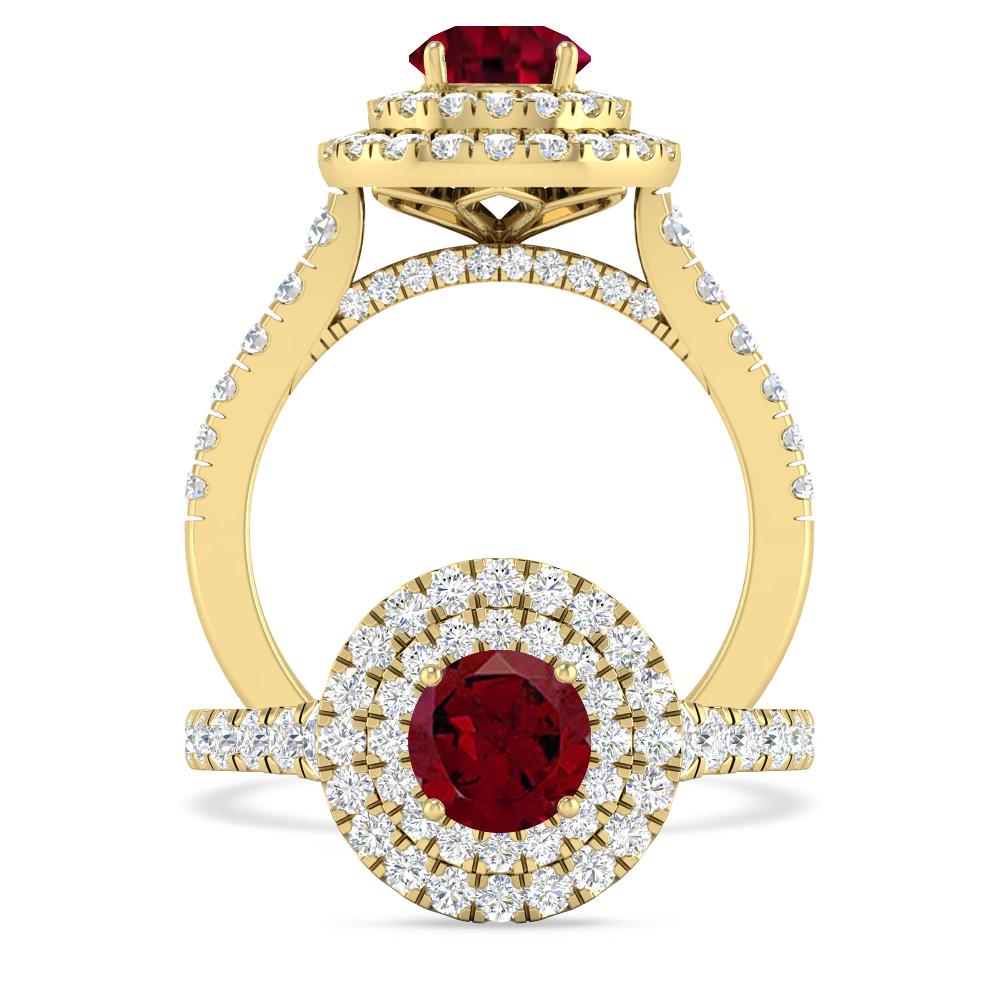 Yellow Gold - Garnet