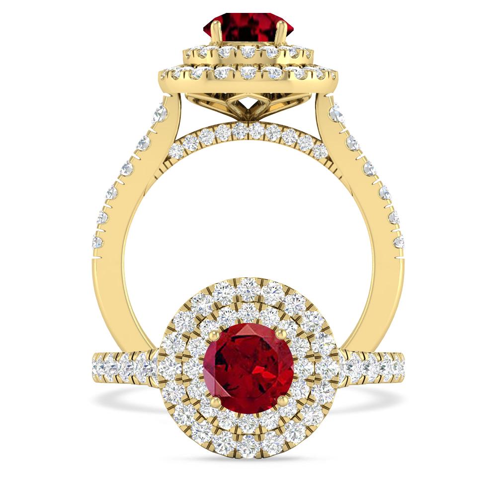 Yellow Gold - Garnet