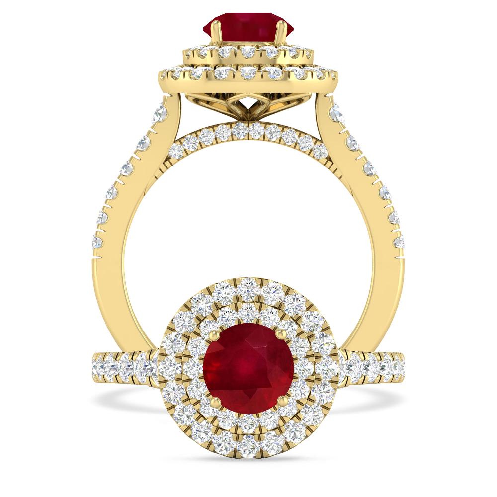 Yellow Gold - Ruby