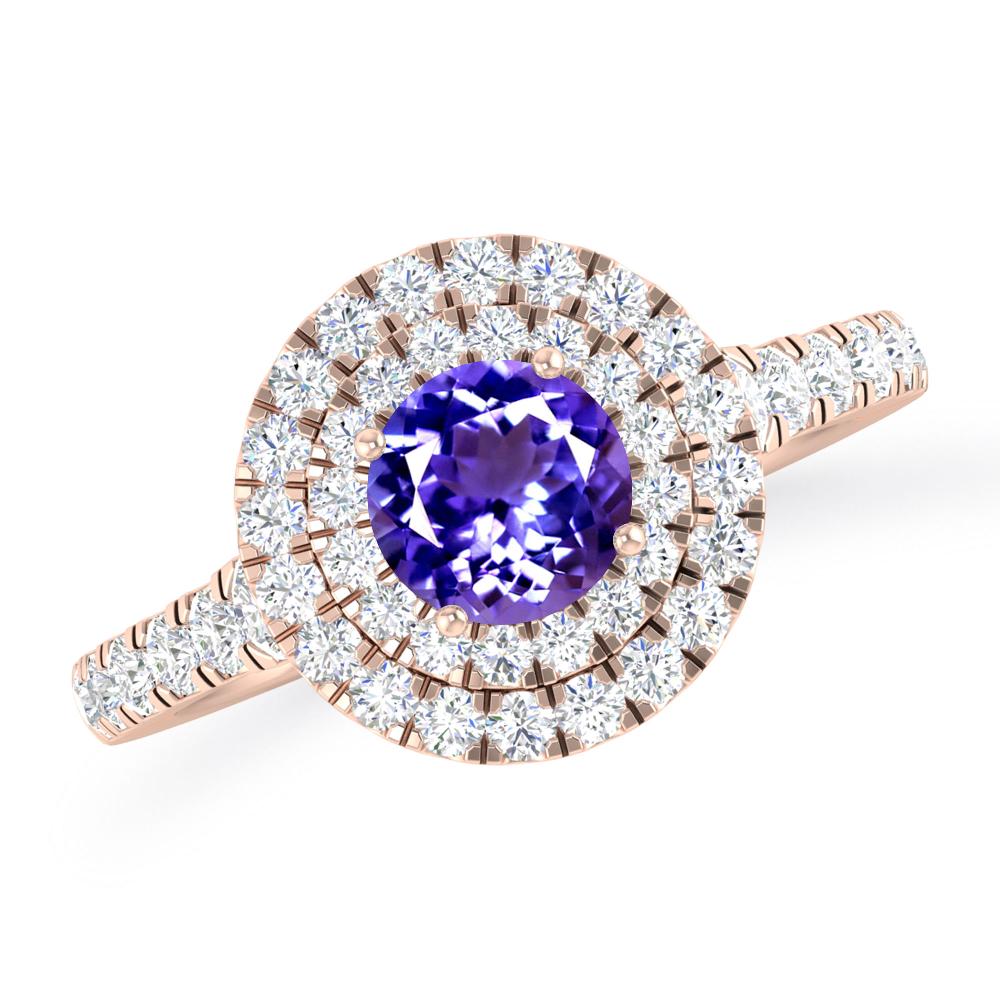 Rose Gold - Tanzanite