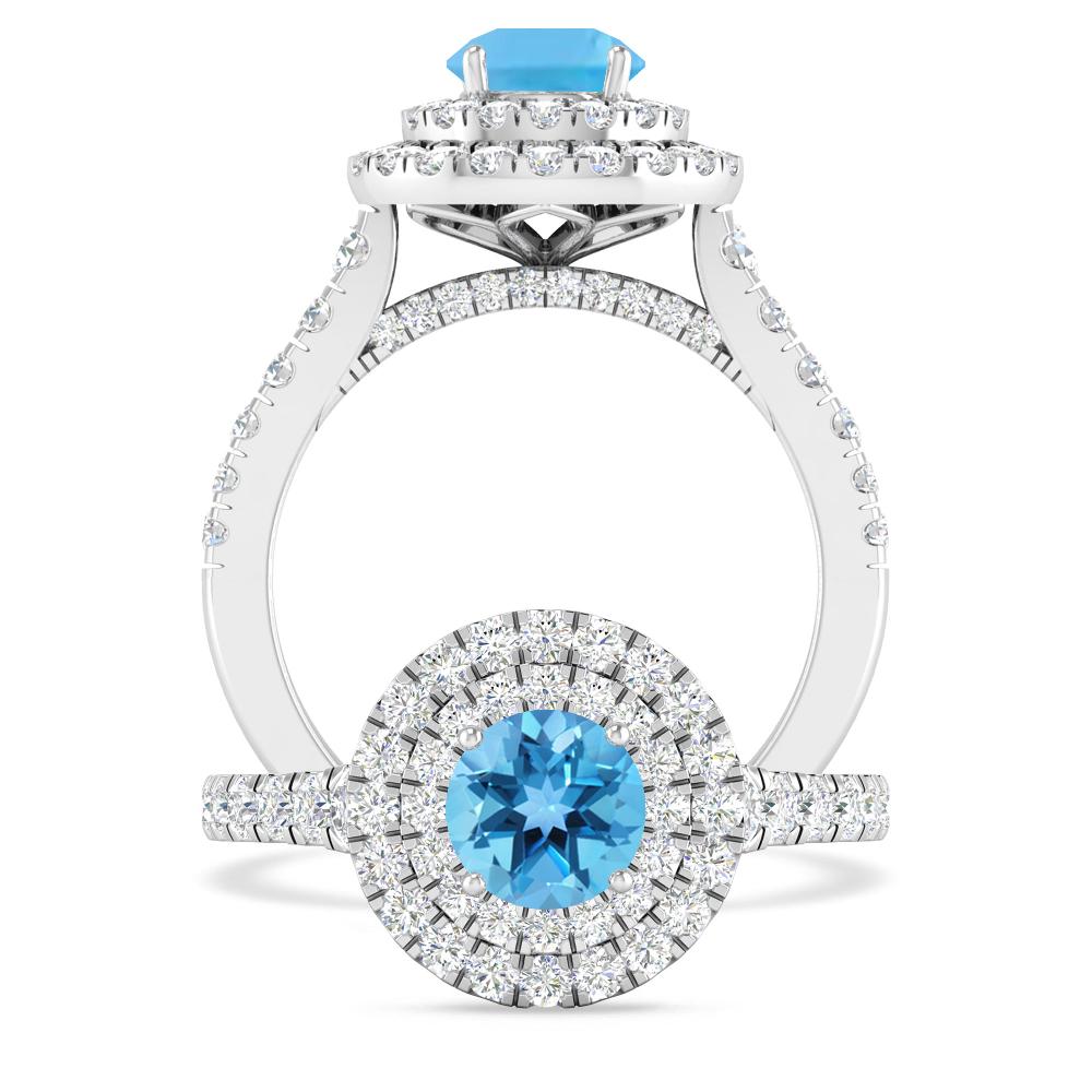 White Gold - Blue Topaz