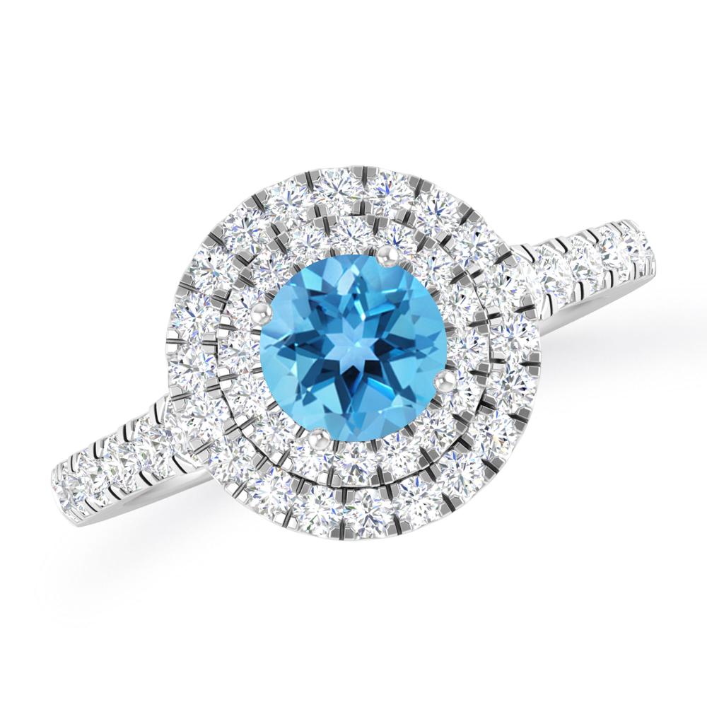White Gold - Blue Topaz