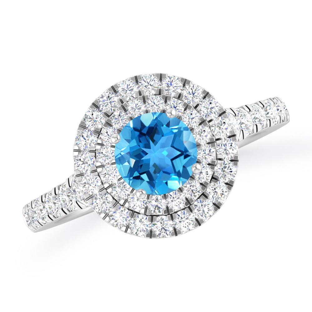 White Gold - Blue Topaz