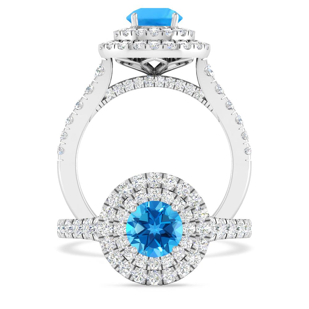 White Gold - Blue Topaz
