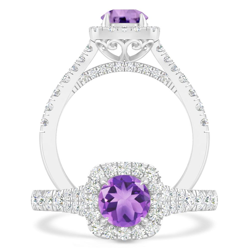 White Gold - Amethyst