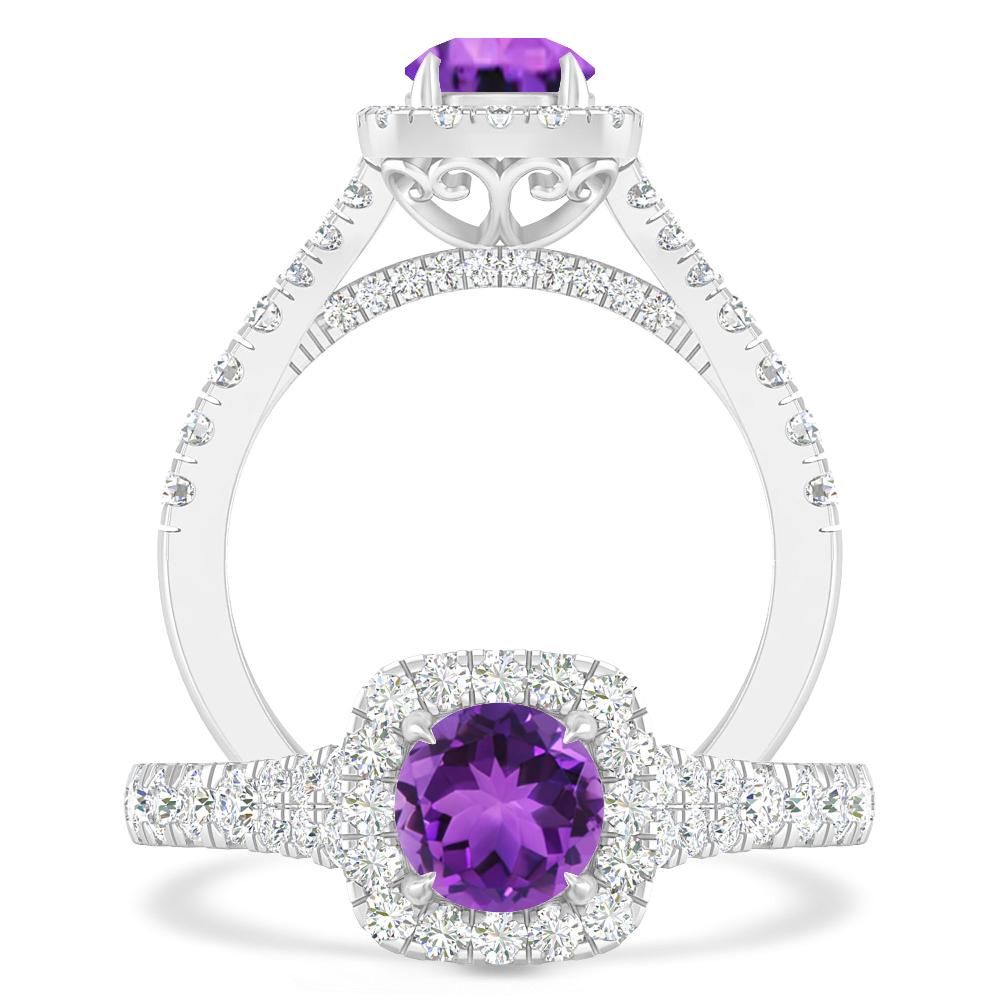 White Gold - Amethyst