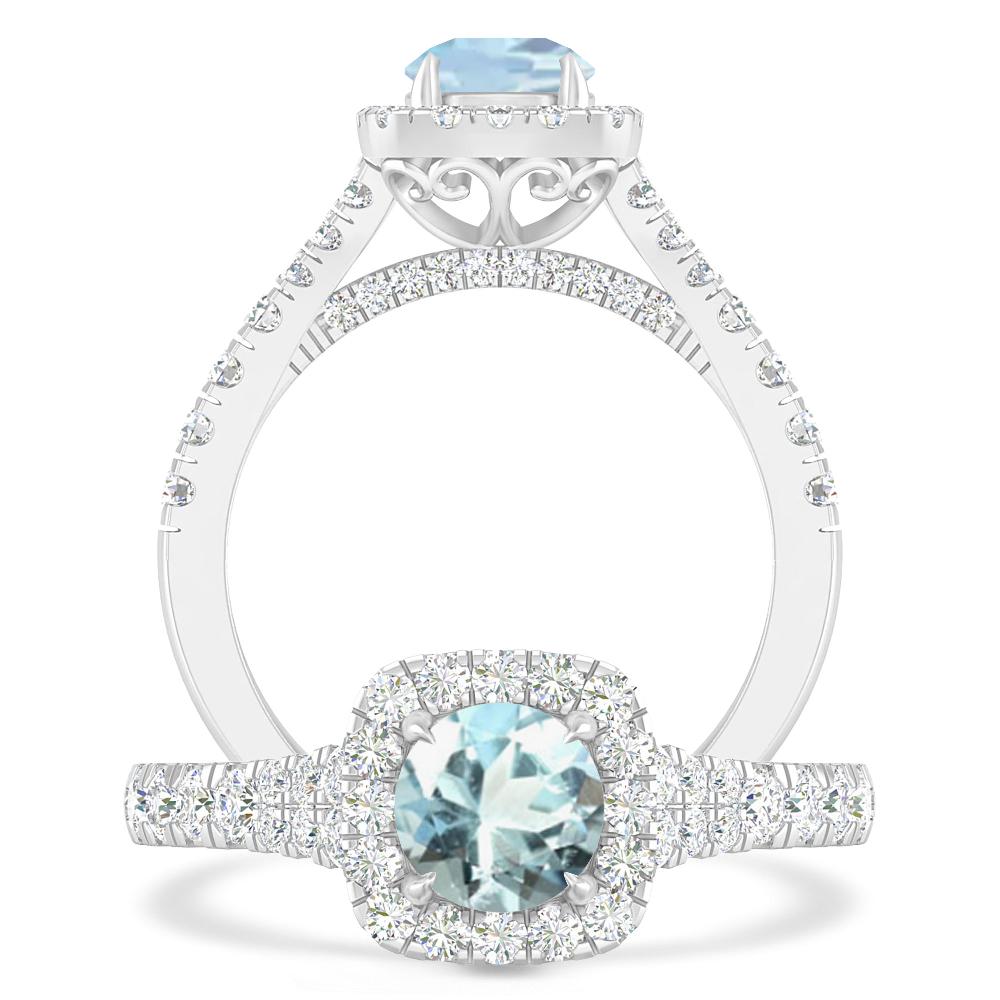 White Gold - Aquamarine