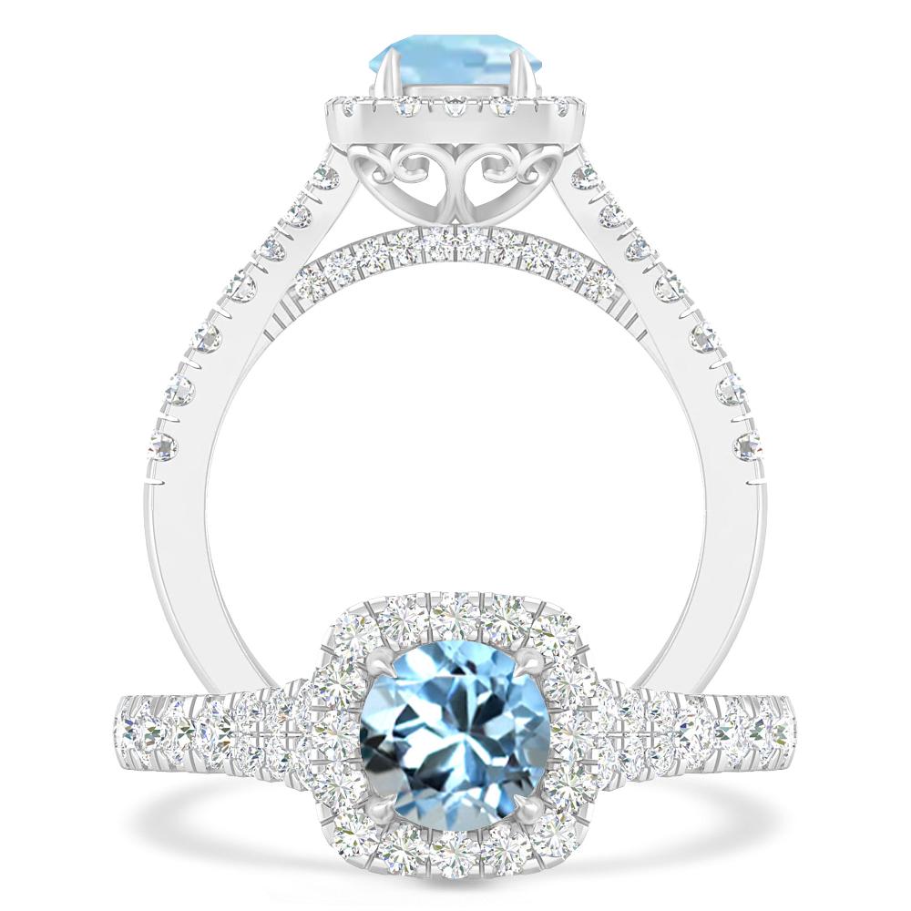 White Gold - Aquamarine