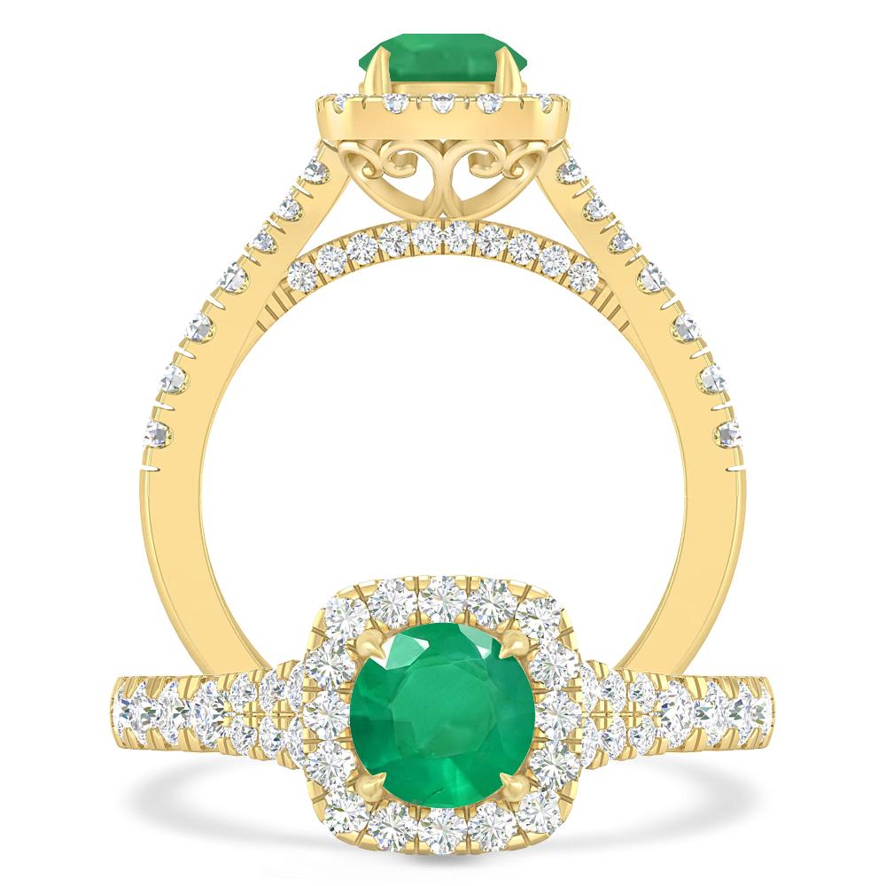Yellow Gold - Emerald