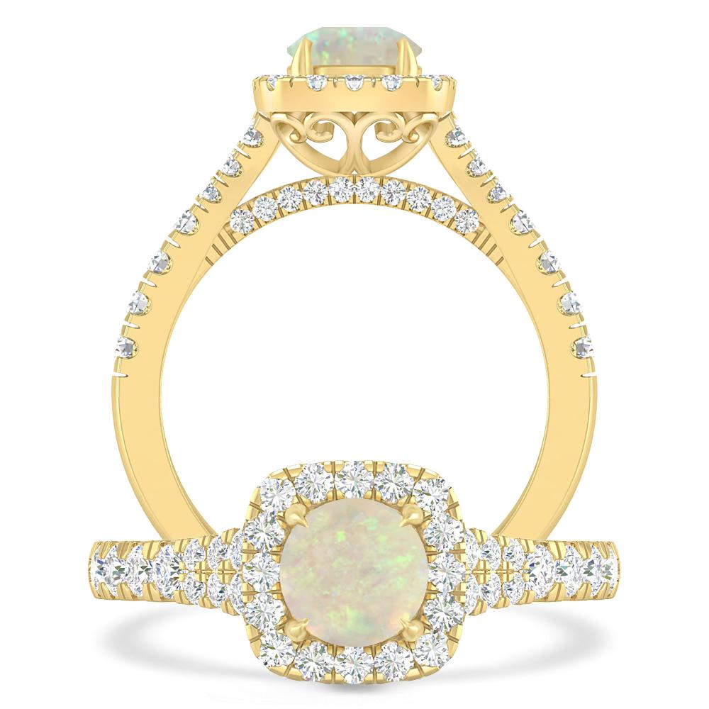 Yellow Gold - Opal