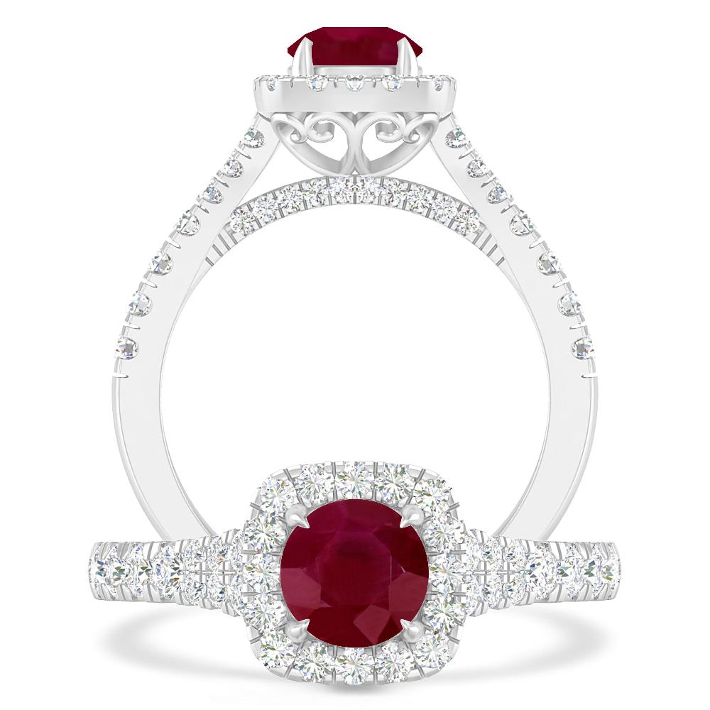 White Gold - Ruby
