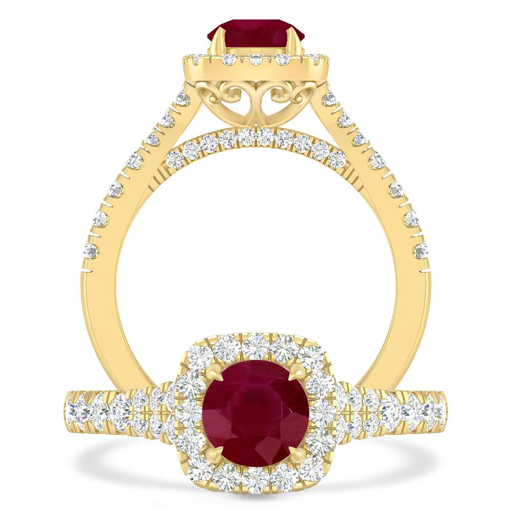 Yellow Gold - Ruby