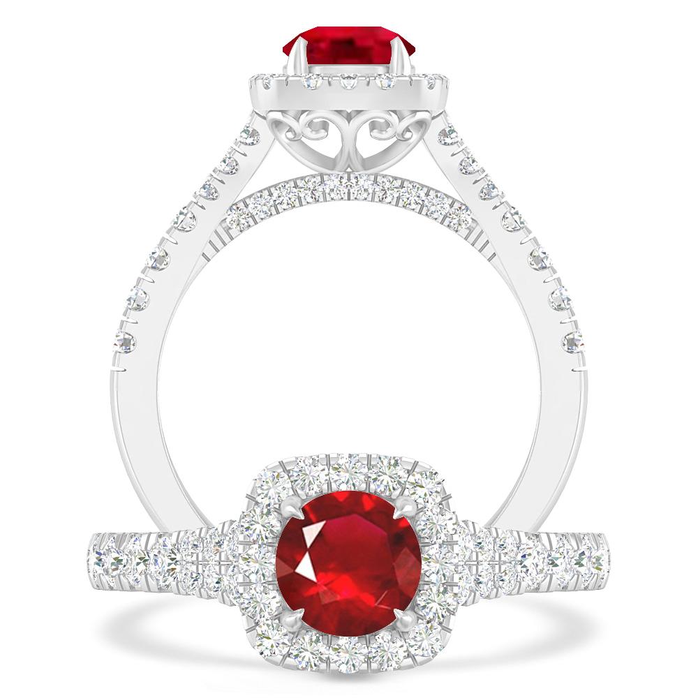 White Gold - Ruby