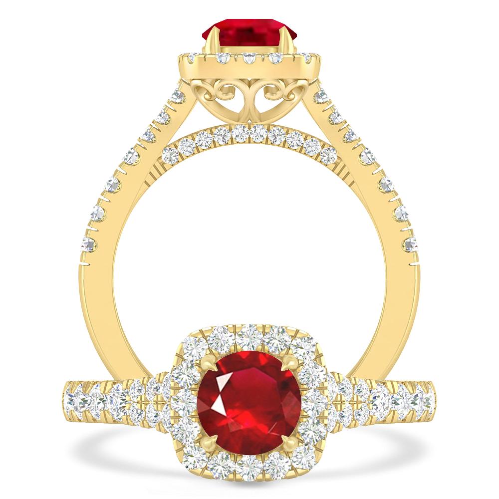 Yellow Gold - Ruby