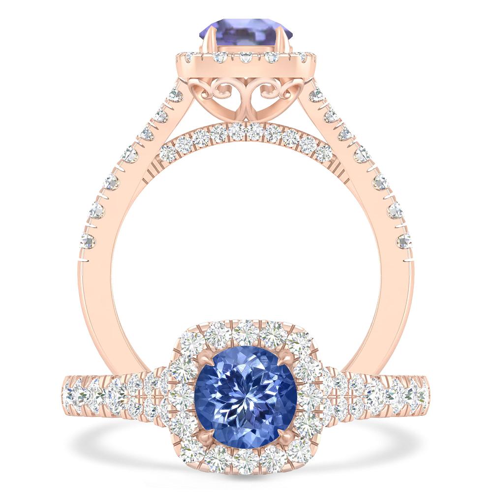 Rose Gold - Tanzanite