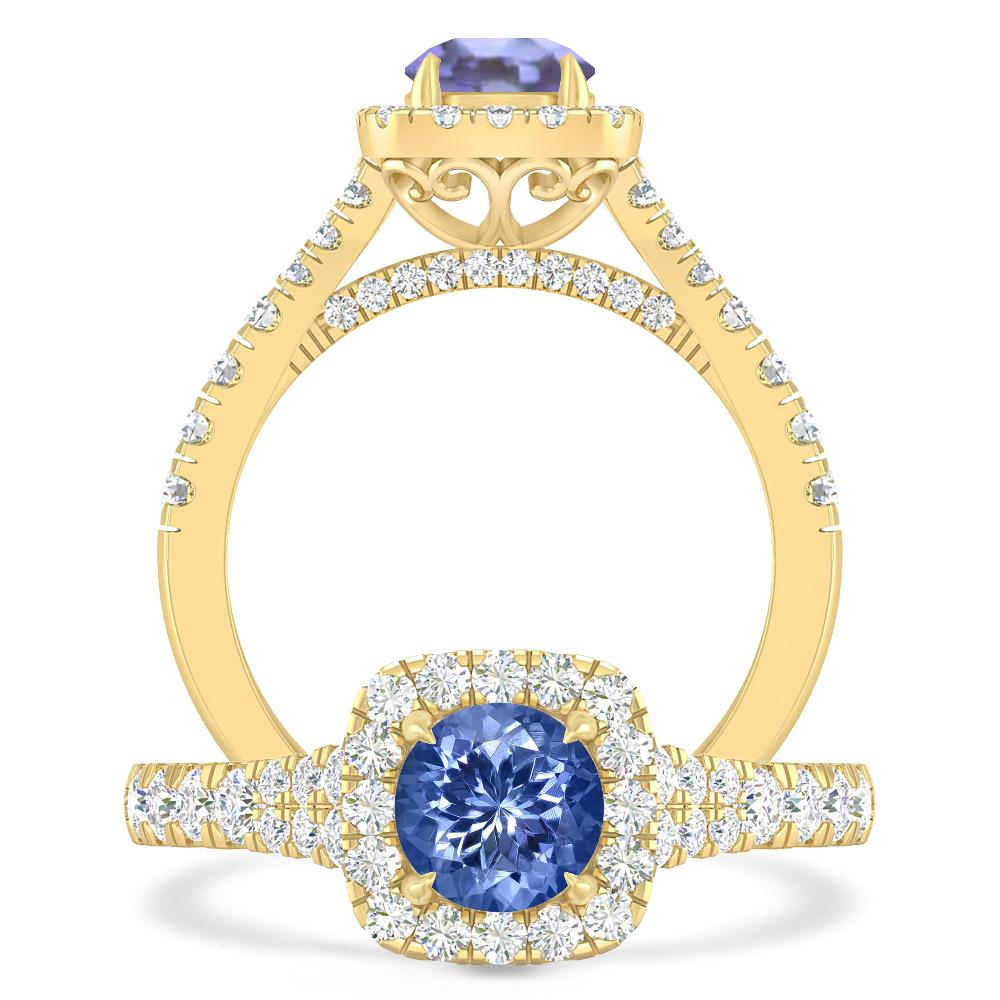 Yellow Gold - Tanzanite